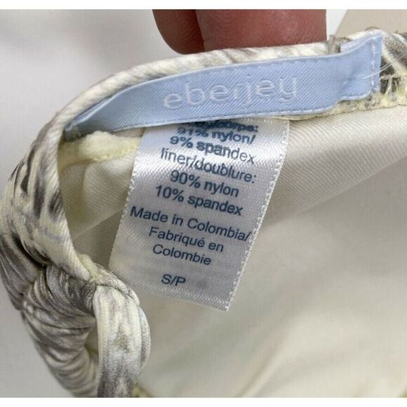 EBERJEY Bikini Top Womens Small S Gray Print String NEW Gisele Earth REVOLVE - Picture 7 of 8